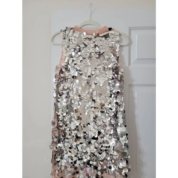 ZARA Sequin Knit Pink and Silver Dress S NWT - Picture 7 of 9